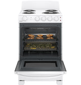 Hotpoint 24" Electric Free-Standing Front-Control Range RAS240DMWW