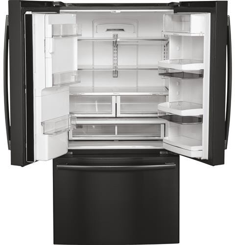 GE Profile Series ENERGY STAR 22.2 Cu. Ft. Counter-Depth French-Door Refrigerator PYE22KBLTS