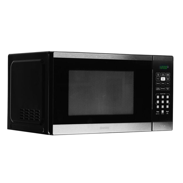 Danby 1.1 cu. ft. Countertop Microwave in Black and Stainless Steel DBMW1126BBS