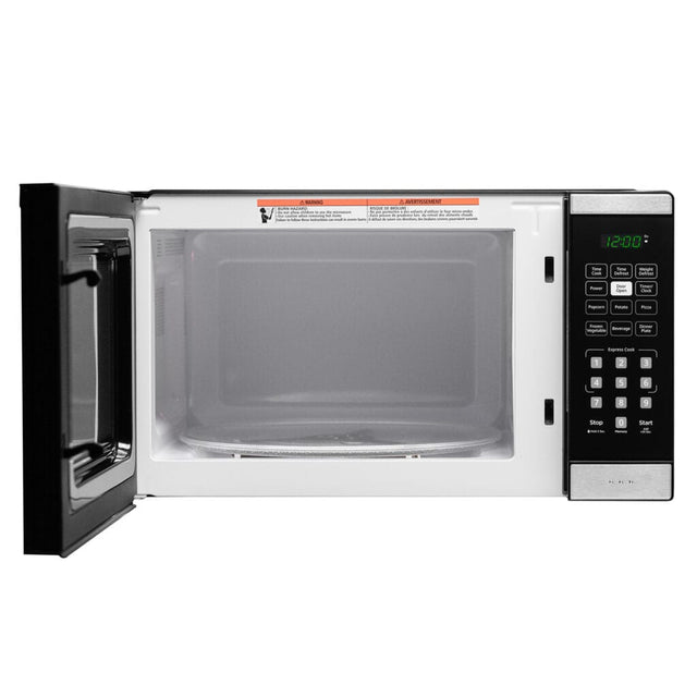 Danby 1.1 cu. ft. Countertop Microwave in Black and Stainless Steel DBMW1126BBS