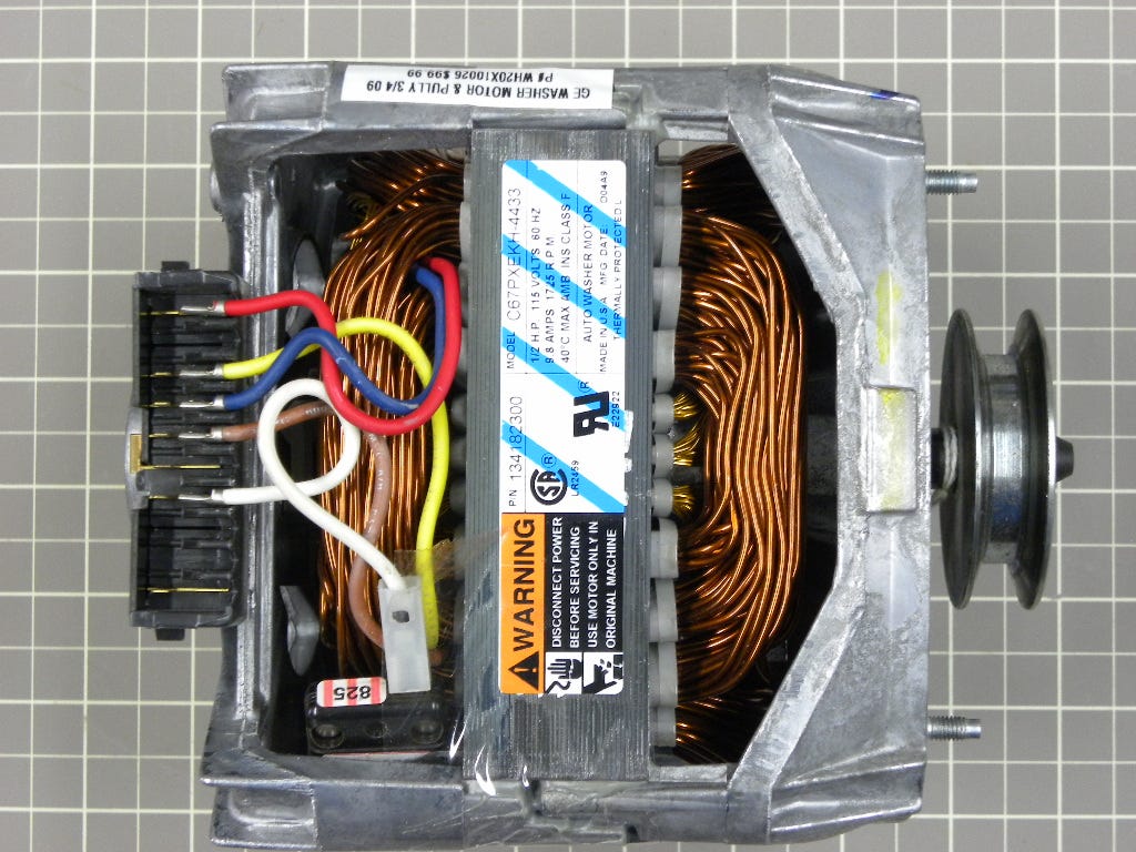 GE Washer Motor and Pulley WH20X10026