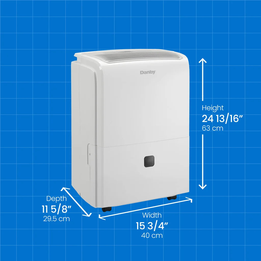 Danby 40 Pint Dehumidifier in White DDR040EB2WDB