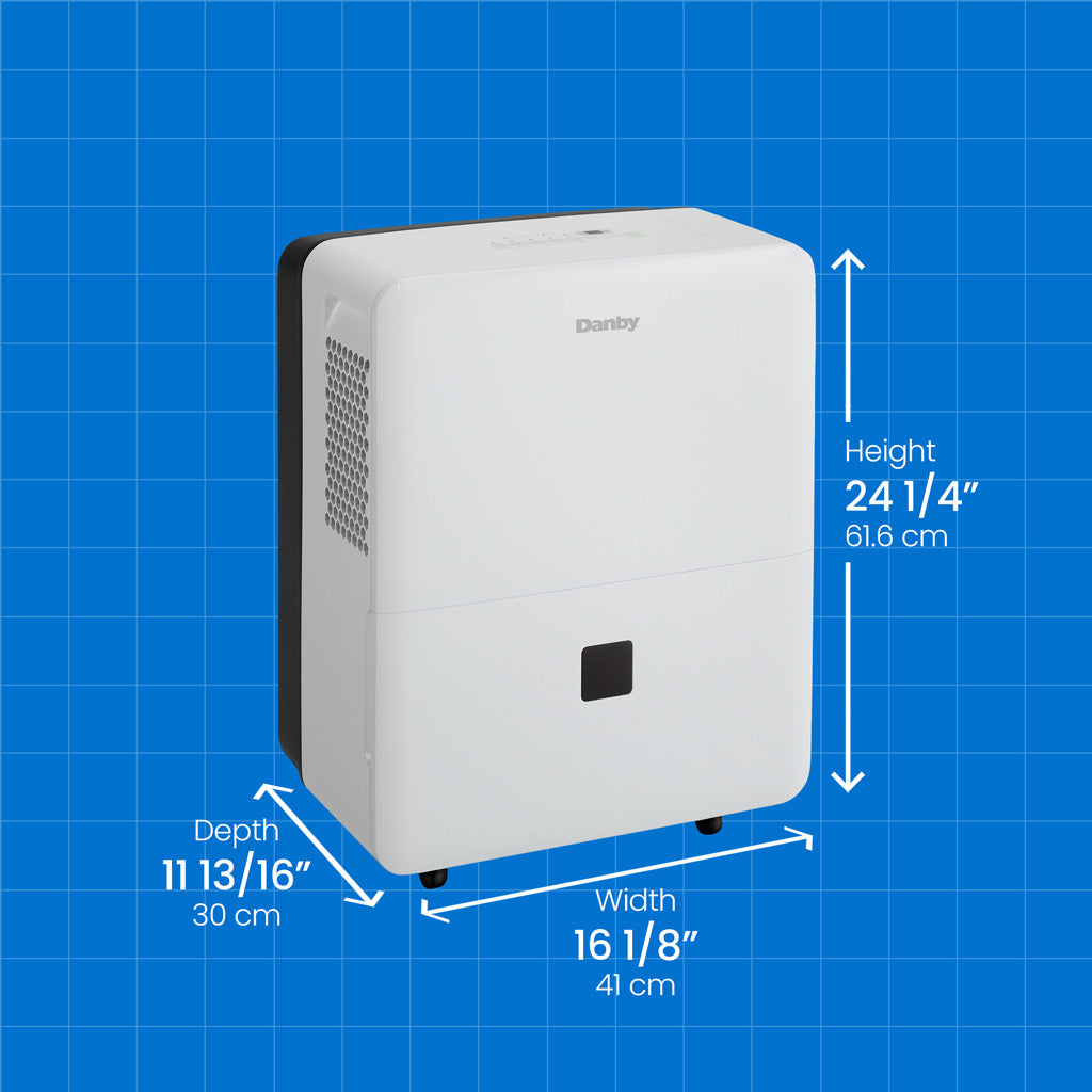 Danby 50 Pint Dehumidifier in White DDR050BJ2WDB