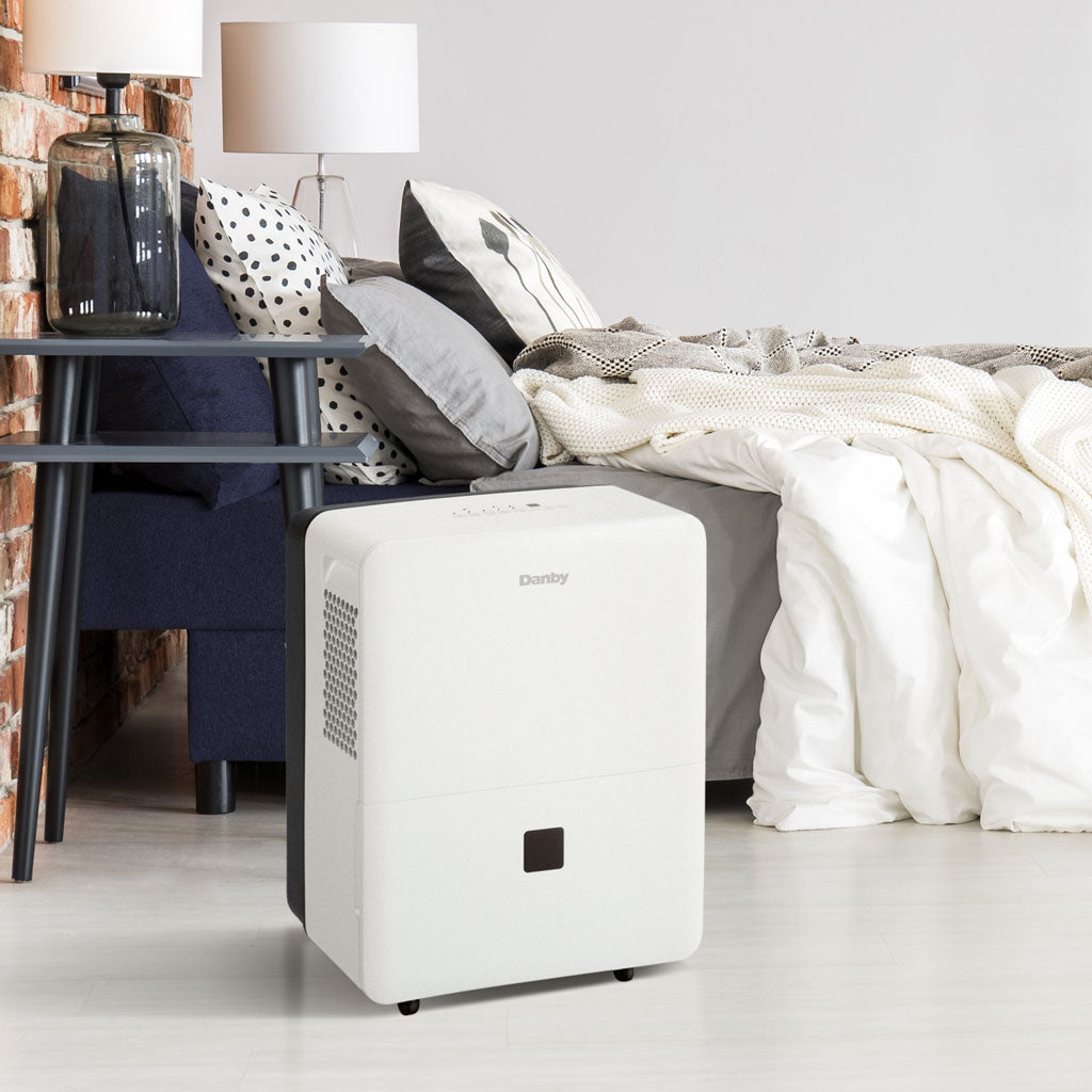 Danby 50 Pint Dehumidifier in White DDR050BJ2WDB