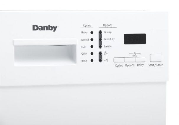 Danby 18” White Built-In Dishwasher DDW1804EW