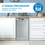 Danby 18″ Wide Built-in Dishwasher in Stainless Steel DDW18D1ESS