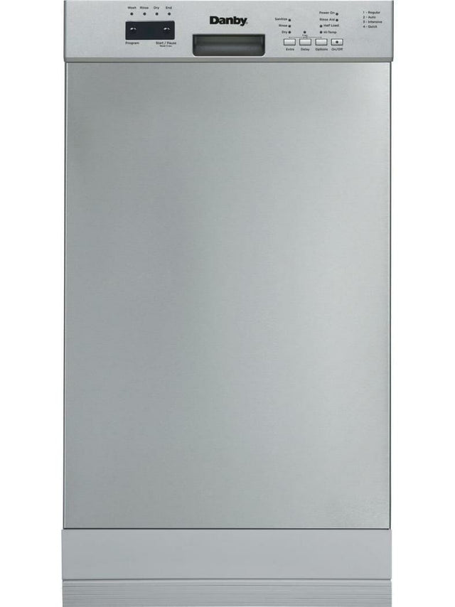 Danby 18″ Wide Built-in Dishwasher in Stainless Steel DDW18D1ESS