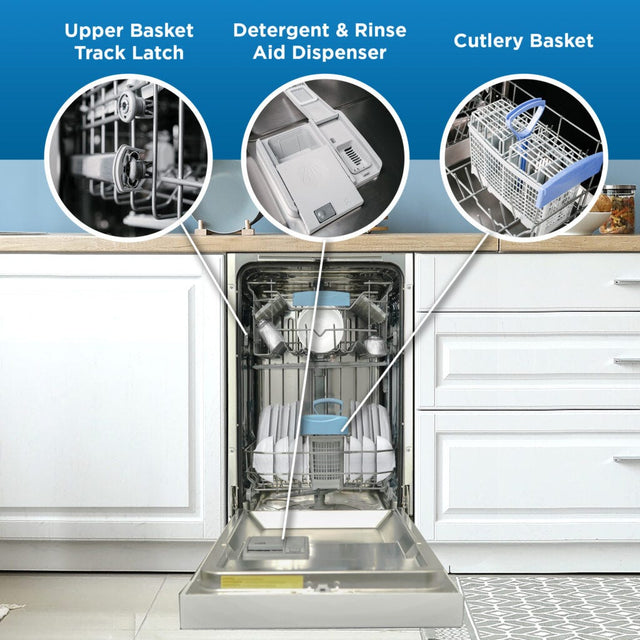 Danby 18″ Wide Built-in Dishwasher in White DDW18D1EW