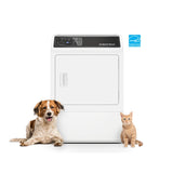 Speed Queen DF7 Sanitizing White Electric Dryer with Front Control | Pet Plus™ | Steam | Over-Dry Protection Technology | ENERGY STAR® Certified | 5-Year Warranty DF7004WE