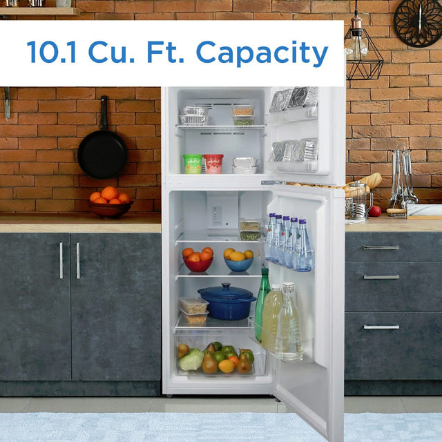 Danby 10.0 cu. ft. Apartment Size Fridge Top Mount in White DFF101E1WDB