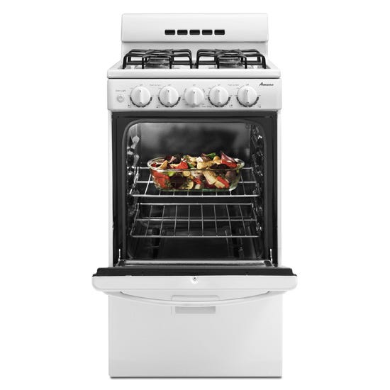 Amana 2.6 cu. ft. 20 in. Gas Range with Oven Window AGG222VDW