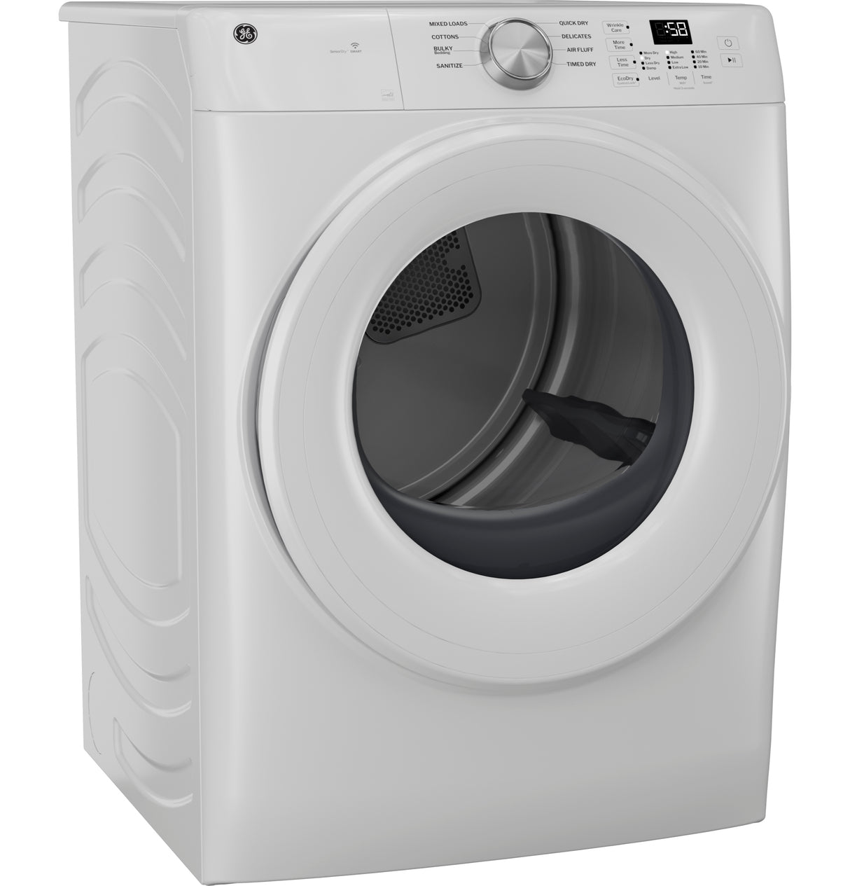 GE® ENERGY STAR® 7.8 cu. ft. Capacity Smart Front Load Gas Dryer GFD35GSSYWW