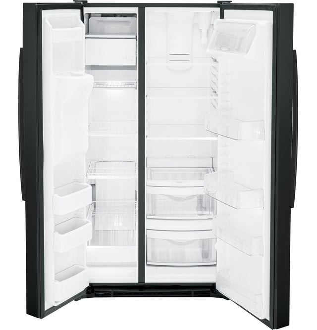 GE 25.3 Cu. Ft. Side-By-Side Refrigerator GSS25GGPBB-Black