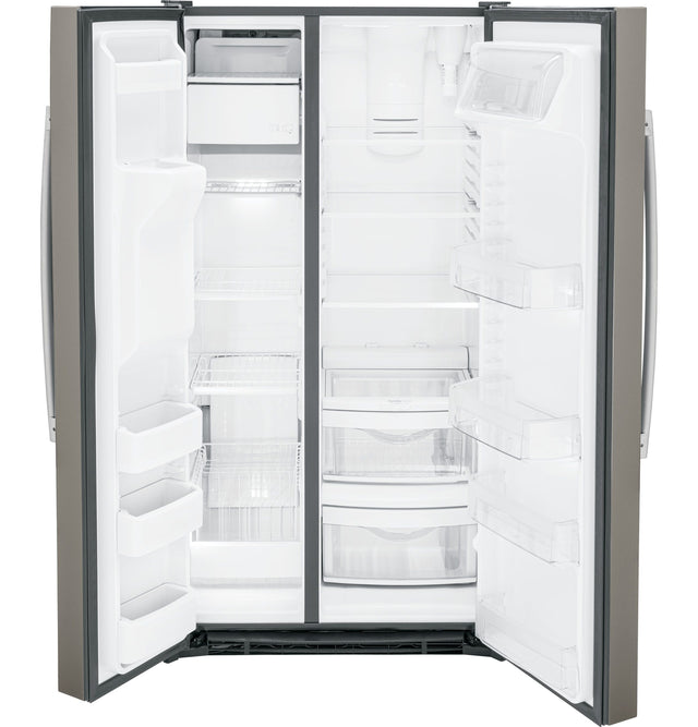 GE 25.3 Cu. Ft. Side-By-Side Refrigerator GSS25GMPES-Slate