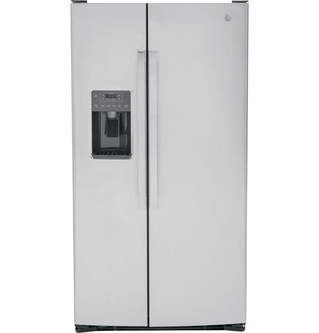 GE 25.3 Cu. Ft. Side-By-Side Refrigerator GSS25GYPFS-Fingerprint Resistant Stainless Steel