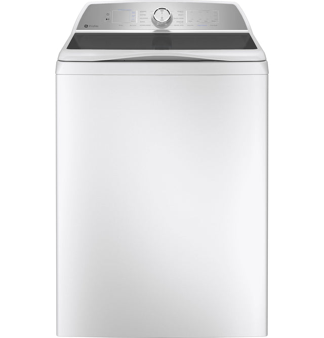 GE Profile 4.9 cu. ft. Capacity Washer with Smarter Wash Technology and FlexDispense PTW605BSRWS-White