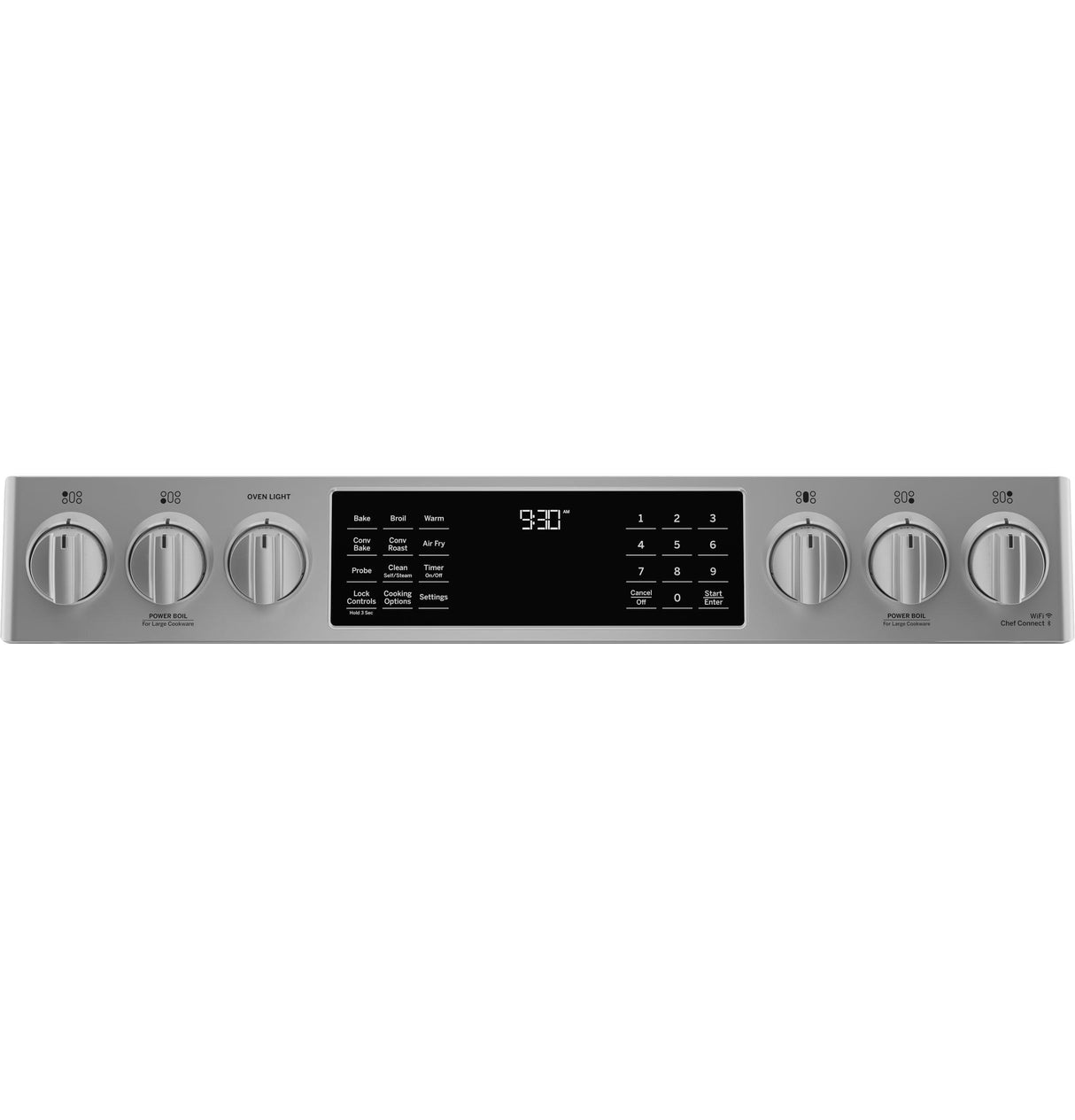 GE Profile 30" Smart Slide-In Front-Control Gas Fingerprint Resistant Range with No Preheat Air Fry PGS930YPFS