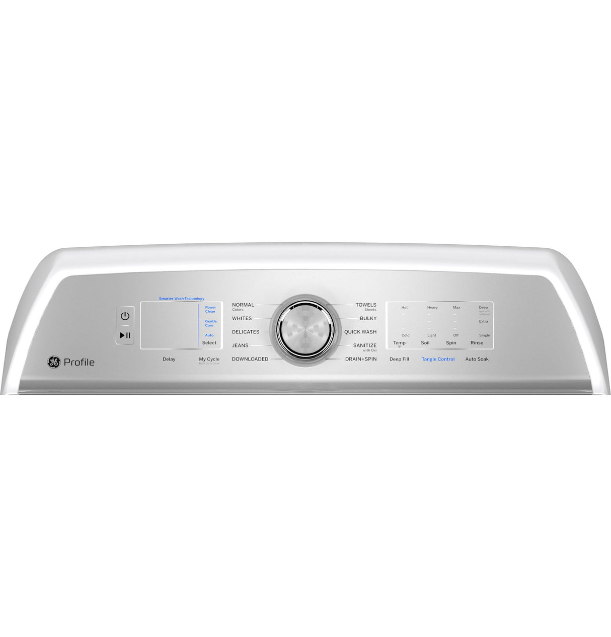 GE Profile 5.0 cu. ft. Capacity Washer with Smarter Wash Technology and FlexDispense PTW600BSRWS