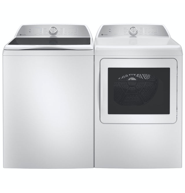 GE Profile 5.0 cu. ft. Capacity Washer with Smarter Wash Technology and FlexDispense PTW600BSRWS-White