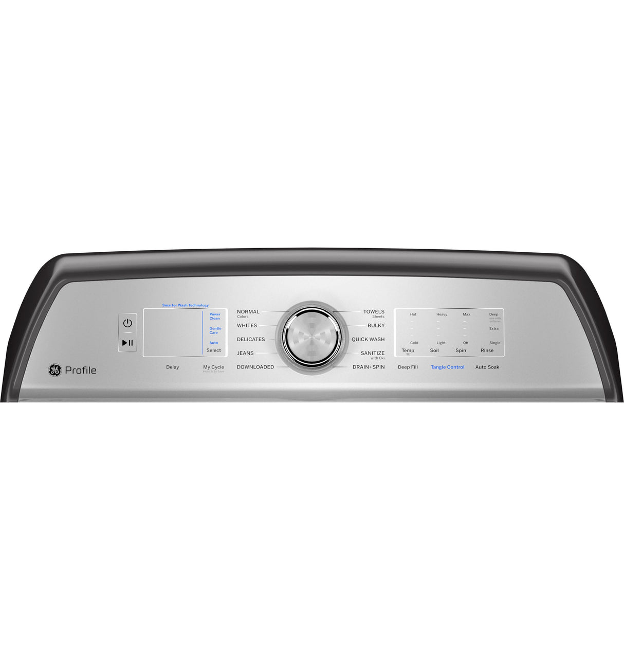 GE Profile 5.0 cu. ft. Capacity Washer with Smarter Wash Technology and FlexDispense PTW600BPRDG