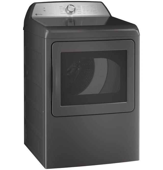 GE Profile 7.4 cu. ft. Capacity aluminized alloy drum Electric Dryer with Sanitize Cycle and Sensor Dry PTD60EBPRDG