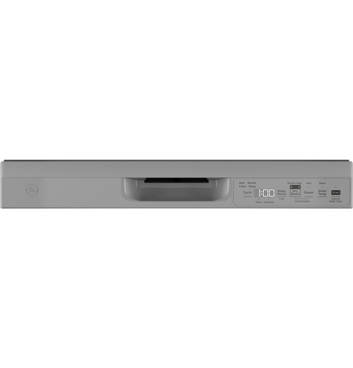 GE Front Control with Plastic Interior Dishwasher with Sanitize Cycle Dry Boost GDF550PSRSS