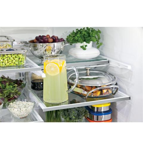 GE Profile Series ENERGY STAR 22.2 Cu. Ft. Counter-Depth French-Door Refrigerator PYE22KBLTS