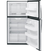 GE ENERGY STAR 21.1 Cu. Ft. Top-Freezer Refrigerator GTE21G-Stainless Steel