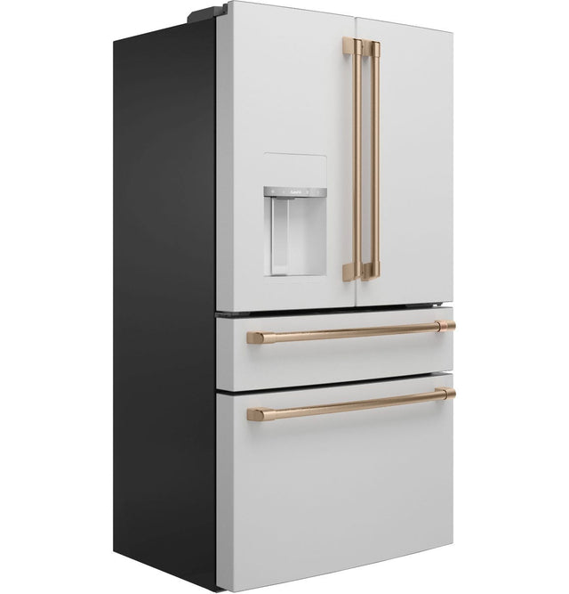 Café ENERGY STAR 22.3 Cu. Ft. Smart Counter-Depth 4-Door French-Door Refrigerator CXE22DP4PW2