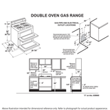 GE Profile™ 30" Free-Standing Gas Double Oven Convection Range with No Preheat Air Fry PGB965BPTS