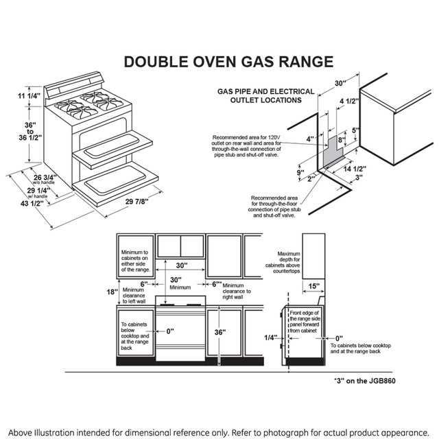 GE Profile™ 30" Free-Standing Gas Double Oven Convection Range with No Preheat Air Fry PGB965BPTS