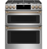 Café 30" Slide-In Front Control Dual-Fuel Double Oven with Convection Range C2S950P2MS1