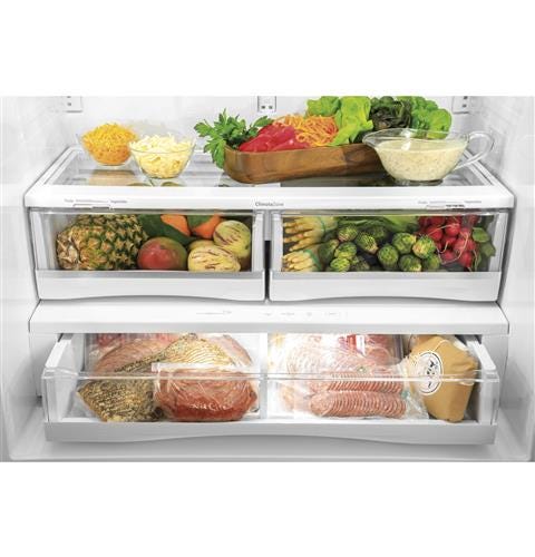 GE Profile Series ENERGY STAR 23.1 Cu. Ft. Counter-Depth French-Door Refrigerator PWE23KYNFS