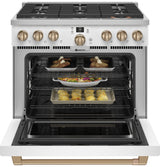 Café 36" Smart Dual-Fuel Commercial-Style Range with 6 Burners (Natural Gas) C2Y366P4TW2