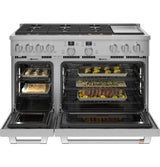 Café 48" Smart Dual-Fuel Commercial-Style Range with 6 Burners and Griddle (Natural Gas) C2Y486P2TS1