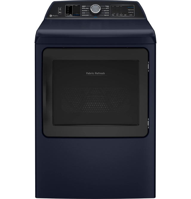 GE Profile 7.3 cu. ft. Capacity Smart Electric Dryer with Fabric Refresh PTD90E-Royal Sapphire Blue