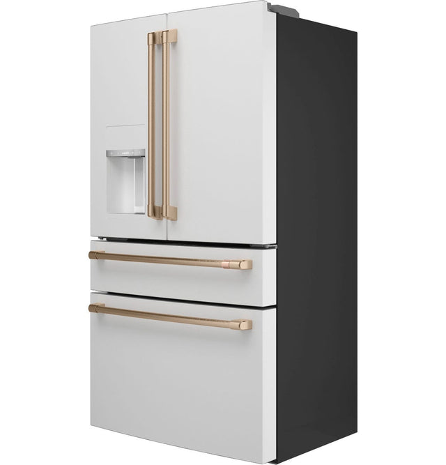 Café ENERGY STAR 22.3 Cu. Ft. Smart Counter-Depth 4-Door French-Door Refrigerator CXE22DP4PW2