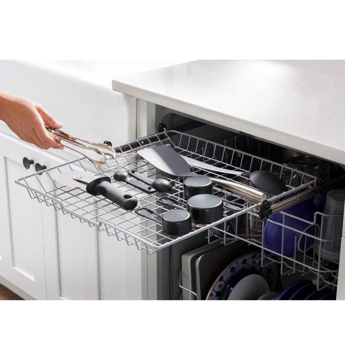 GE® ENERGY STAR® Top Control with Plastic Interior Dishwasher with Sanitize Cycle & Dry Boost GDT630PGRWW