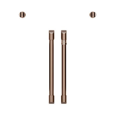 Café™ 2 French-Door Handles; 2 Knobs - Brushed Copper CXWSFHKPMCU