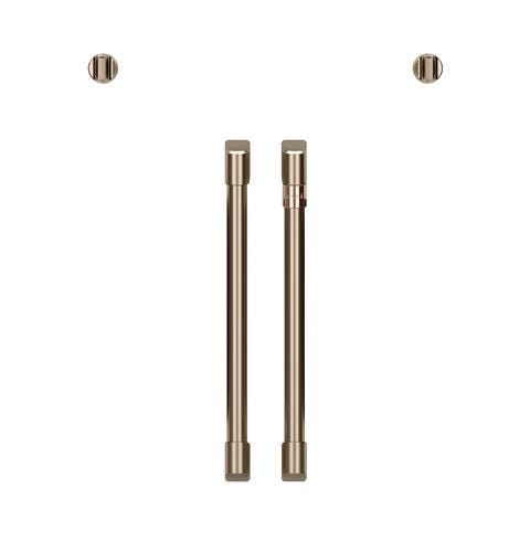 Café 2 French-Door Handles; 2 Knobs - Brushed Bronze CXWSFHKPMBZ