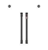 Café 2 French-Door Handles; 2 Knobs - Brushed Black CXWSFHKPMBT