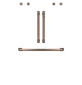 Café 2 French-Door Handles; 1 - 30" Handle; 4 Knobs - Brushed Copper CXWDFHKPMCU