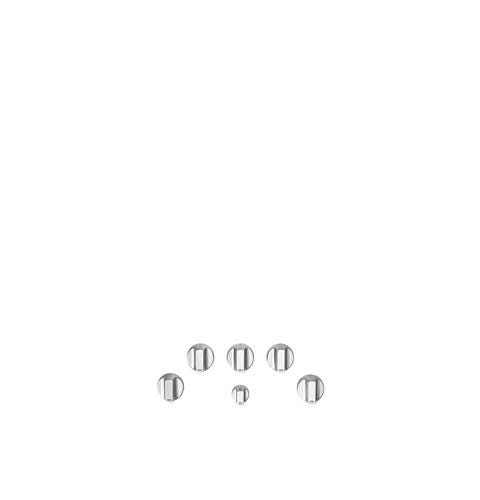 Café 5 Gas Cooktop Knobs - Brushed Stainless CXCG1K0PMSS