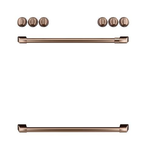 Café Front Control Gas Knobs and Handles - Brushed Copper CXFCGHKPMCU