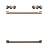 Café Front Control Electric Knobs and Handles - Brushed Copper CXFCEHKPMCU