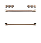 Café Front Control Induction Knobs and Handles - Brushed Copper CXFCHHKPMCU