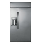 GE Profile Series 42" Built-In Side-by-Side Refrigerator with Dispenser PSB42YSNSS