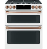 Café 30" Slide-In Front Control Dual-Fuel Double Oven with Convection Range C2S950P4MW2