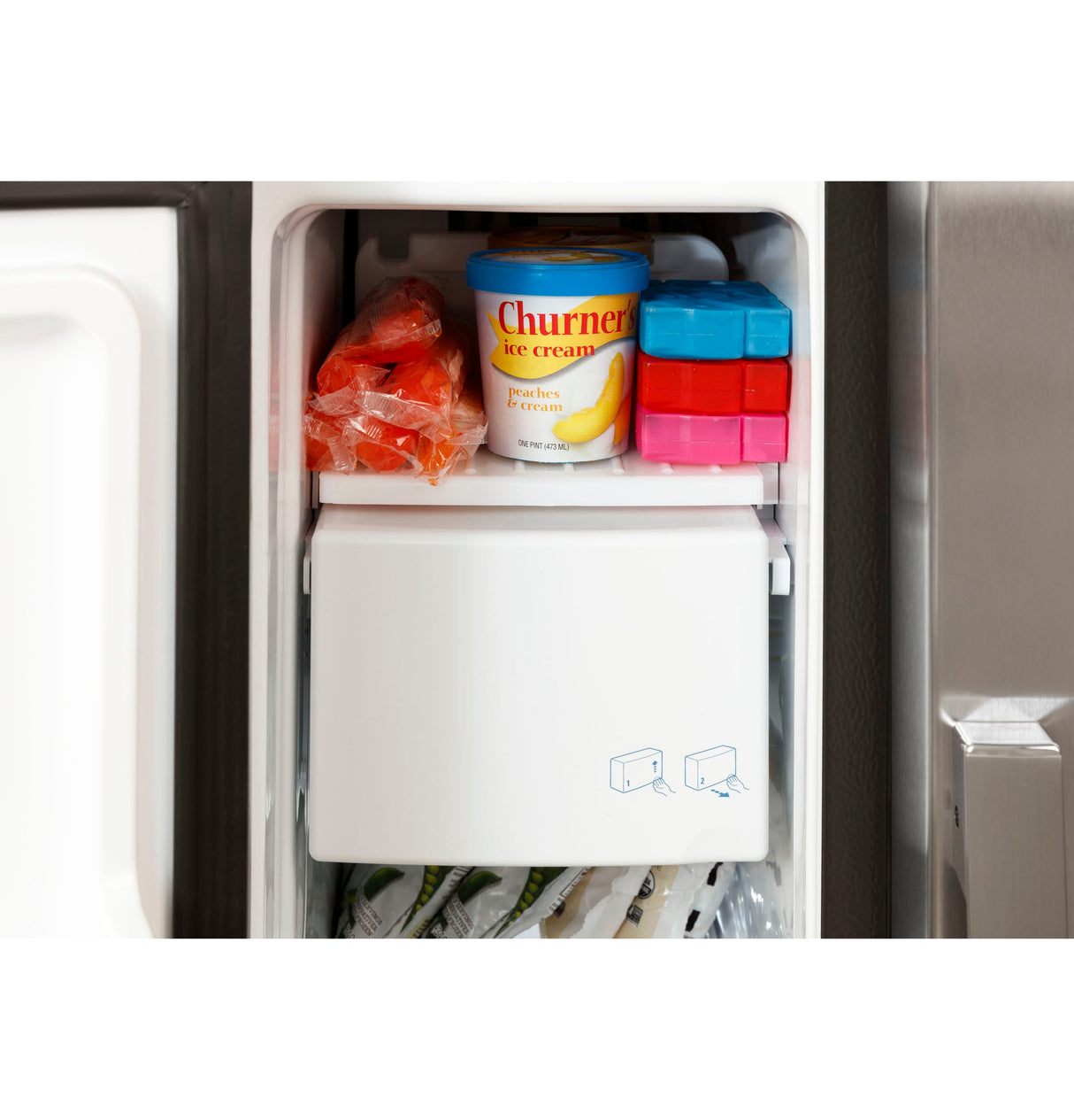 GE ENERGY STAR 23.0 CU. FT. SIDE-BY-SIDE REFRIGERATOR GSE23GGPWW