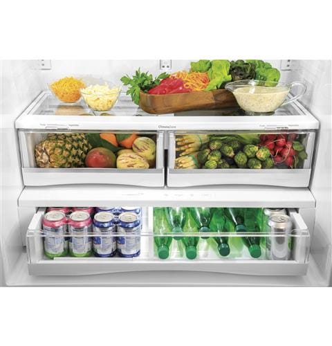 GE Profile Series ENERGY STAR 23.1 Cu. Ft. Counter-Depth French-Door Refrigerator PWE23KYNFS